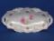 RS Prussia Oval Celery Dish – Porcelain with White & Pink Roses – 12 1/4” x 6”