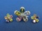 Ring & Earring Set – Floral Design with Pastel Cubic Zirconias – Ring is size 7.25