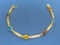 Sterling Silver Vermeil Bracelet w Different Stones – 7 1/2” long – Weight is 11.4 grams