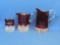 3 Ruby Flash Pitchers/Creamers – Smallest marked “1908 Miller Stahl” - Middle size had writing