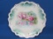 Flowers in Reflecting Pond Plate – Marked “Wheelock Prussia” – 8 1/2” in diameter