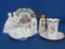 Lot of German Porcelain: Couple Figurine – Leaf Dish – Demitasse Cup & Saucer – Small Tray