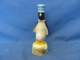Penquin With Top Hat Liquor Bottle – Italy - 6 3/8” T - Tiny Flake Chip - Paper Label Soiled