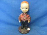 Lee Dungarees Buddy Lee Bobble Head – 7 3/4” T – Some Marks – As Shown