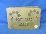 Post Card Album With 31 Postcards - Buildings – People – Hunting – Other – Cover Wear