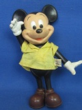 Vintage Plastic Poseable Mickey Mouse – 7 1/2” T R. Dakin & Co. Hong Kong