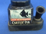 WWII Era  Carter's Ink Bottle & Junior Cube-Stand for Carter's – Ink is “For V Mail”