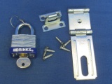 Brinks Pad lock, Key & Door Latch/Hasp hardware