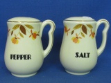 Hall Autmn Leaf Jewel Pattern  “Tea” Salt & Pepper Shakers