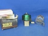 Bronson Mustang 803 Spincast reel (in Zebco Box) & Bronson Meteor Casting Reel