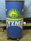 Syzmo Blue Agave Organic Energy Drink Pop Cooler/Display 35” T x 16 1/2” DIA Appx