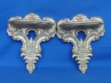 Pair of Ornate Syroco Wood Display Shelves – 8 1/2” long – 7” wide – Purchased at Dayton's