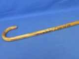 “The Big Stick for 1941 Dodge Fluid Drive” Advertising on a 34 1/2” Tall Wood Cane