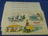 5 Hamm's  Beer Placemats  “Tales from the Land of Sky Blue Waters”
