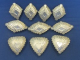 Vintage Tartlet Tins 3 Heart shaped & 7 Diamond Shaped