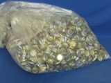 Bag filled with Assorted Beer Bottle Caps – Appears to be modern brands