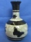 Cedar Mesa Native American Pottery “Snowflake Obsidian” Vase – Signed by James Benally - Benalli Din