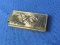 Two-Tone Gold-Colored Metal Money Clip with 3 Ducks Flying Out of of the Cattails -