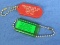 Two Small Red and Green Advertising Identification Tag/Key-chains – Albert Lea, MN -