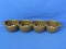 “Taste of Home Entertainment” - 4 Small Brown Ceramic Bowls, Connected – Serving Tray -