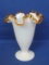 Fenton Glass Double Crimped Vase – Gold Crest – 6 1/4” tall – Very good condition