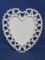 Westmoreland Milk Glass Heart Plate – 8” x 7” - Very good condition