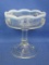 Antique Jefferson Glass Opalescent Compote – Swag with Brackets – Circa 1904 – 5” tall