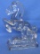 Vintage Fostoria Clear Glass Horse Bookend – Appx 8” T x 6” L x 4” W