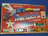 HO Model Railroad Set: Northern Star (BN F-2 Locomotive & 4 Cars) Track & More – as in Photos