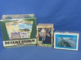 Trading Cards: Desert Storm Pro Set Sealed, Desert Storm  in a plastic Box (full)  & 22 others in a