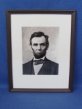 9” by 12” Framed Print/Photograph of Abraham Lincoln – Very Good Condition -