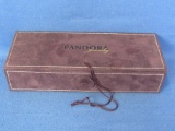Very Nice Pandora Jewelry Display Box with 3 Different Padded Trays – Purple – 10”x2 ¼” -