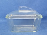 8” x 5 ½” x 4” Glass Baking Dish with Lid - “Glassbake” Made in USA – Good Condition -