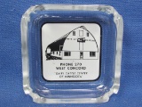 Glass Ashtray “Mathias' Holsteins Phone 270 West Concord – Dairy Cattle Center of Minnesota”