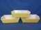 Pyrex Yellow Refrigerator Casserole Baking Dish 503-B (3) – 6 7/8” x 8 5/8” x 2 ½”