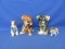 Ceramic Dog Figurines – Various Sizes – Tallest 5 ¾ – One Royal Copley