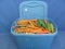 Plastic Tub Full of Lincoln Logs – 11 3/8” x 15 3/4” - H 8 3/4” - Did Not Check Each