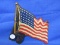 Vintage Metal License Plate Topper – 48 Star American Flag – Pre 1960's - 6 1/2”W x 5 1/2”T
