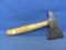 Hatchet With Wood Handle – No Markings – Pitted/Nicks – Chip on Handle – 12 3/4” L