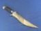Decorative Dagger in Sheath – Length is 14” Total – 8” Blade has decorative floral pattern – not sha