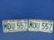 1965 Minnesota License Plates – Pair – As Shown