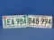 1960's Minnesota License Plates (2) – As Shown