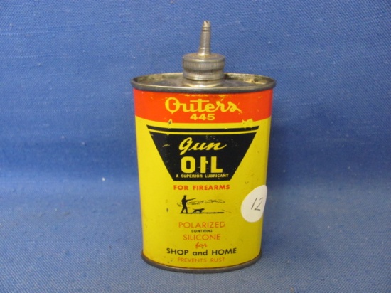 Outer's #445 Gun Oil Tin – 4 5/8” H Including Spout – No Cap – As Shown