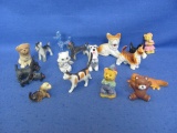 Miniature Figuries – Dogs – Cats – Bears – Longest is 2 1/2” - As Shown