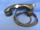 U.S. Navy Instrument Corp. Sound Powered Telephone Handset – 8 3/4” L – Damage to Cord