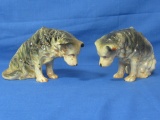 2 Matching Figural Vases – Dogs – Made in Japan – Each appx 4” Tall x 6” L