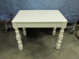 Small Wooden Bench – Painted White – Shabby-Chic look – 22” x 14” x 17”T – As shown