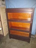 Antique Lawyer's/Barrister Bookcase – 5 Sections: 3 Shelves, Base w/ Drawer & top piece