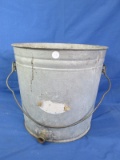 Galvanized Metal Bucket w/ area to attach a spigot – 12 1/2”T x 13 1/4” in diameter
