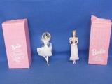Avon's Barbie Xmas Tree Ornament Series © 1997: Sugar Plum Fairy,  1998 Swan Queen of Swan Lake